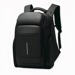 Grand sac à dos de voyage noir en PVC