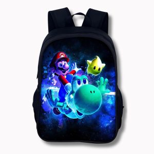 Sac à dos d’école primaire Mario et Yoshi