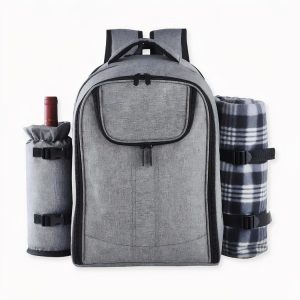 Grand sac à dos isotherme de pique-nique gris
