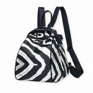 Petit sac à dos femme en tissu à motif zèbre