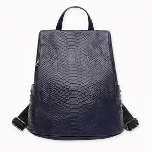 Sac à dos élégant motif croco pour femme
