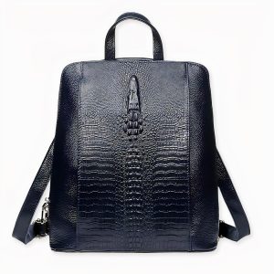 Sac à dos femme en imitation cuir motif croco
