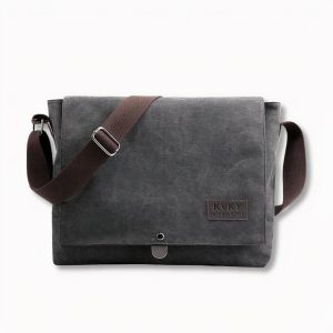 Cartable bandoulière en toile pour homme