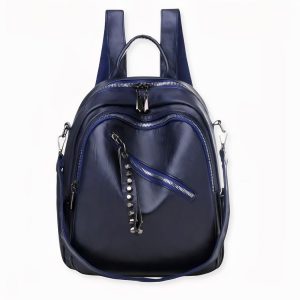 Sac à dos similicuir femme couleur unie