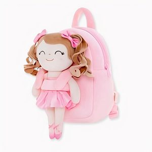 Sac à dos CP en peluche avec petite danseuse de ballet sur le devant