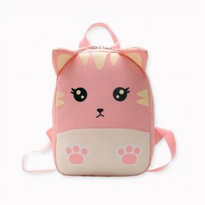 Sac à dos en petit chat rose pour enfants