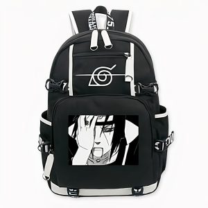 Sac à dos noir Naruto avec motif Itachi Uchiwa