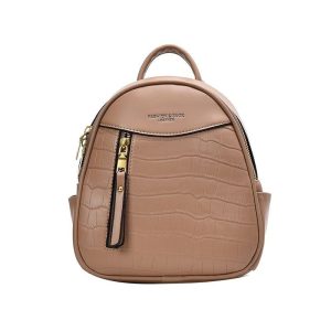 Mini sac à dos simili cuir marron