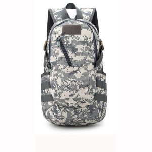 sac à dos en tissu camouflage gris