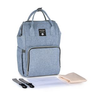 Sac à dos bleu pour changer bébé