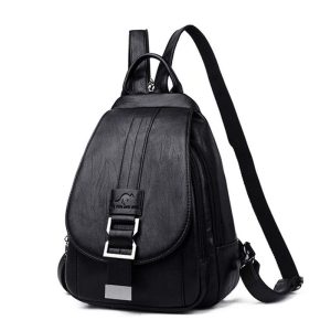 sac à dos tendance simili cuir noir