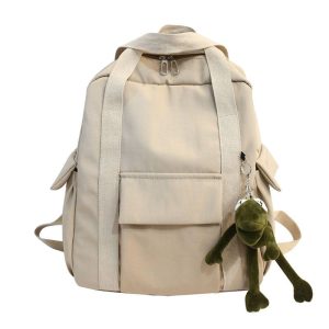 Sac à dos collège blanc beige