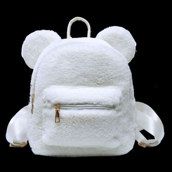 Sac à dos Disney Mickey mouse peluche blanc