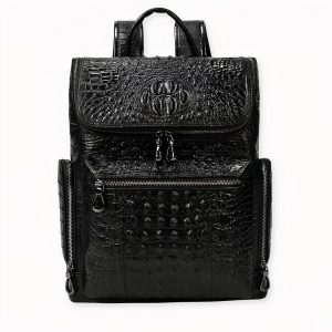 sac à dos en cuir effet alligator