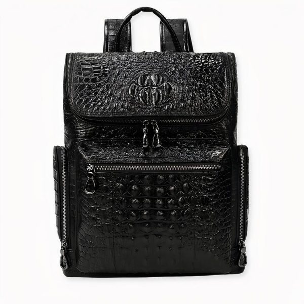 sac à dos en cuir effet alligator