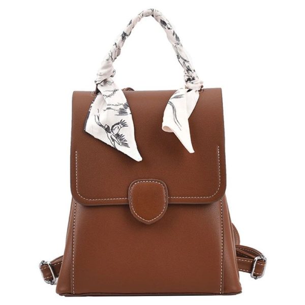 Sac à dos femme en simili cuir à bandoulière et bretelle