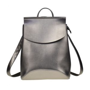 Sac à dos femme simili silver