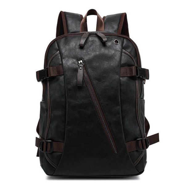 Sac à dos homme faux cuir noir