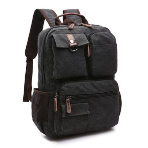 Sac à dos homme noir en toile