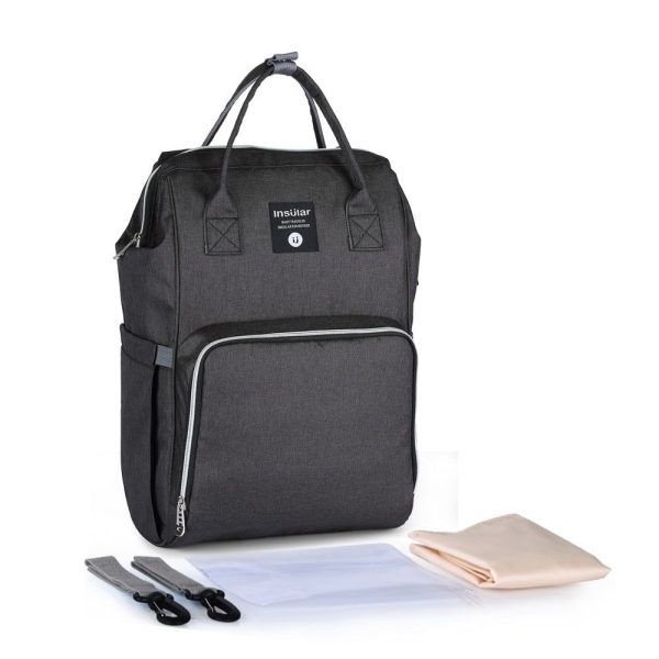 Sac à dos noir pour changer bébé