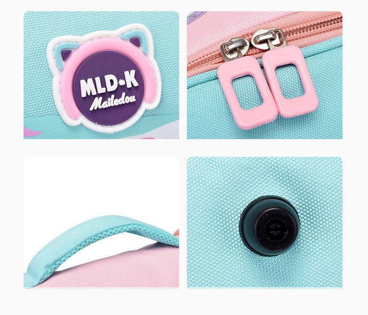 sac à dos scolaire licorne multicolore