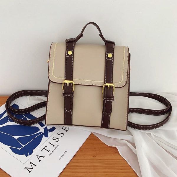 Sac à dos vintage en cuir simili PU