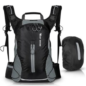 sac à dos vtt avec housse protection pluie 16l